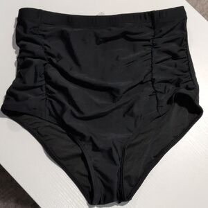 Tempt Me High-Waisted Black Swim Bottoms
